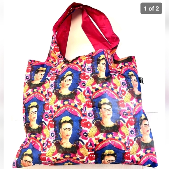 💥BUY 5 GET 3 FREE LOQI Frida Kahlo Tote Bag The Frame Lightweight Tote - Picture 6 of 8
